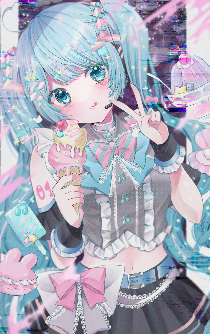 1girl, :3, absurdres, ahoge, aqua_eyes, aqua_hair, arm_cuffs, arm_tattoo