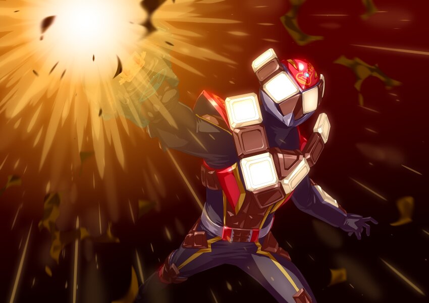 1boy, absurdres, armor, bodysuit, brown_armor, chocodon_(white_chocolate), chocodon_gochizou, chocolate