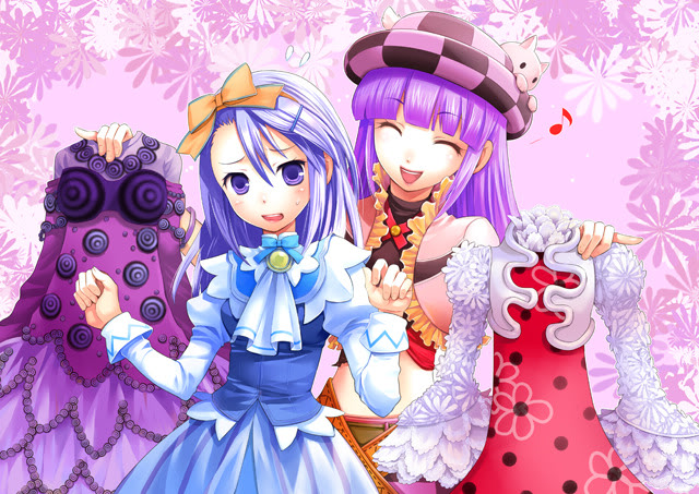 2girls, elisa_(rune_factory), multiple_girls, purple_hair, rune_factory, rune_factory_3, siblings, sisters, sophia_(rune_factory)