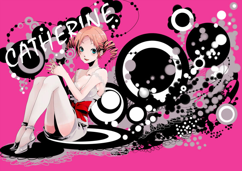 atlus, bad_id, bad_pixiv_id, bati15, blonde_hair, blue_eyes, bow, catherine_(atlus_character)