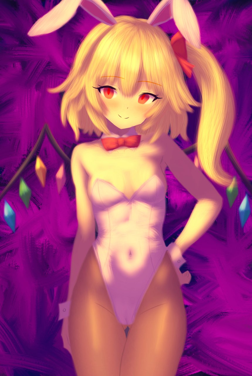 1girl, animal_ears, blonde_hair, bow, bowtie, breasts, brown_thighhighs, cameltoe