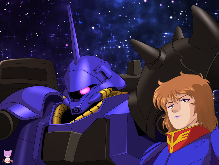 1girl, absurdres, brown_eyes, brown_hair, cable, char's_counterattack, commentary_request, geara_doga