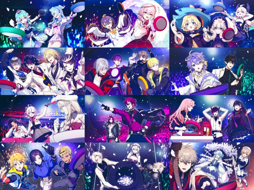 6+boys, 6+girls, afterimage, ahoge, aia_amare, aia_amare_(1st_costume), alban_knox, alban_knox_(1st_costume)