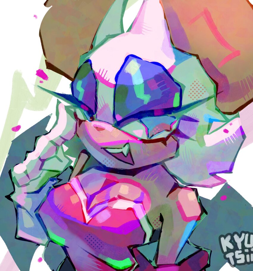 1girl, absurdres, animal_ears, animal_nose, artist_name, bat_ears, bat_girl, bat_wings