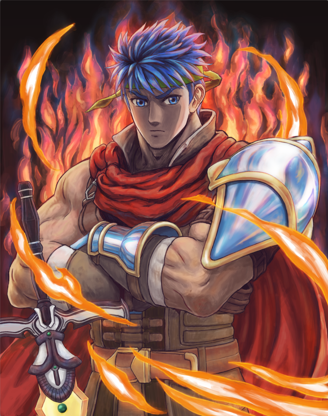 1boy, amuno, armor, blue_eyes, blue_hair, cape, commentary_request, crossed_arms