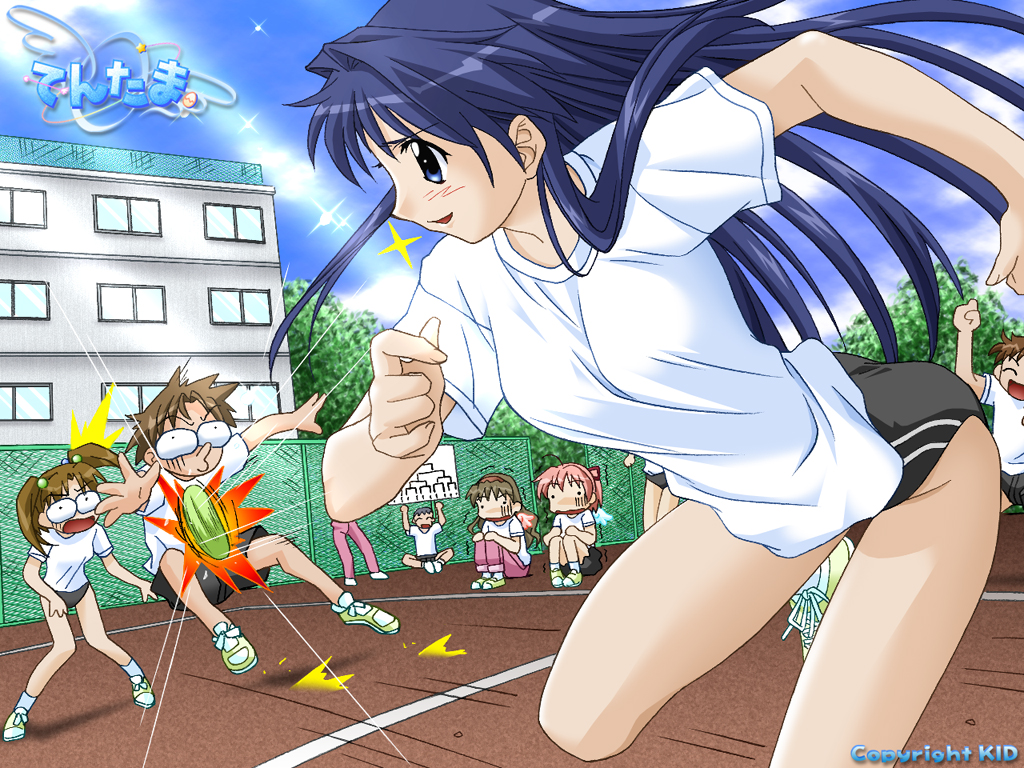 3boys, 6+girls, aizawa_takashi, ankle_socks, archived_source, arms_up, arrow_(projectile), ball