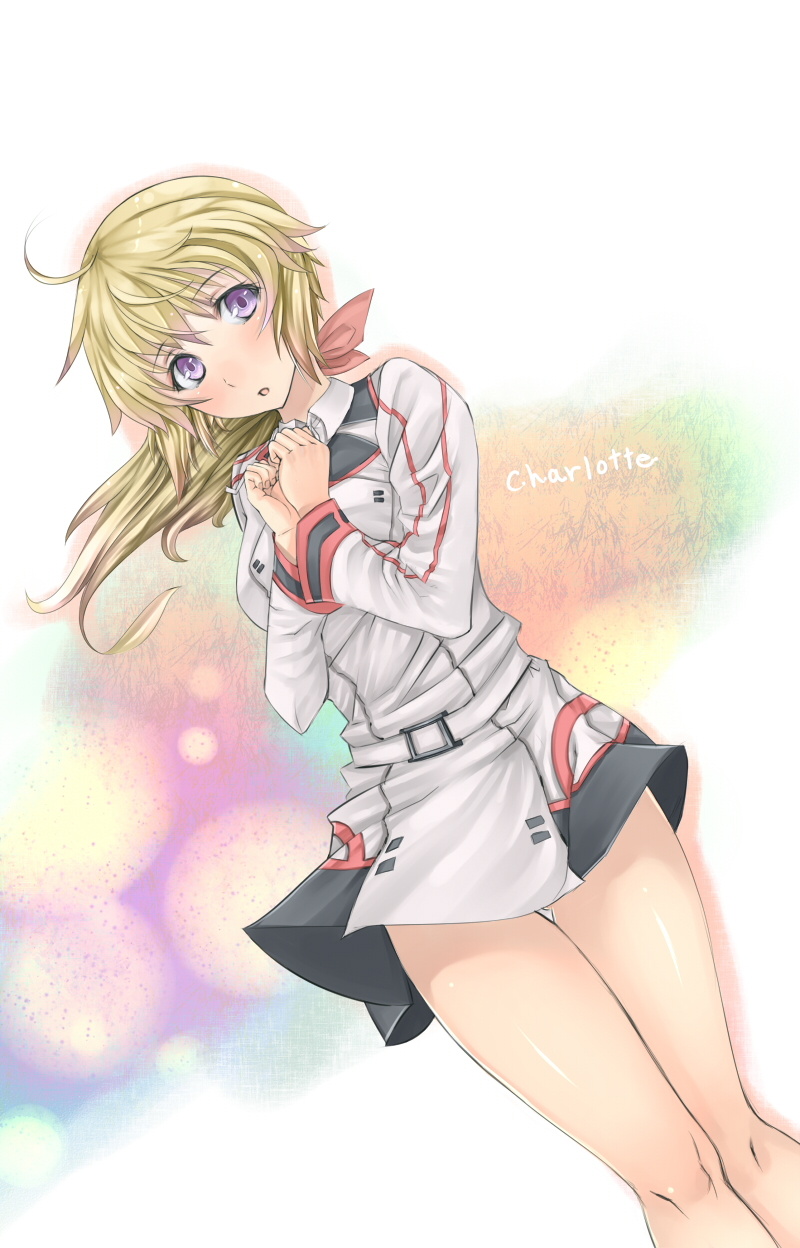 10s, blonde_hair, charlotte_dunois, dutch_angle, highres, infinite_stratos, long_hair, purple_eyes