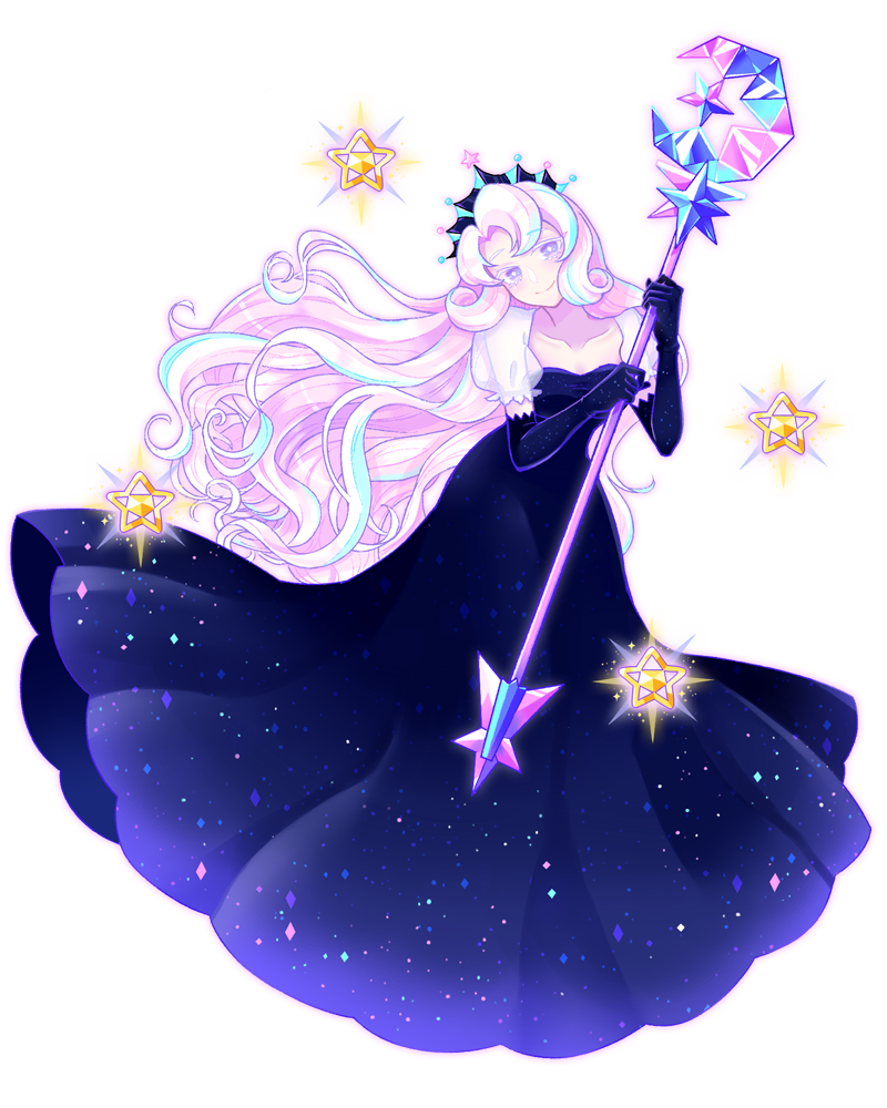 1girl, blue_dress, breasts, bright_pupils, chinese_commentary, commentary_request, cookie_run, crescent