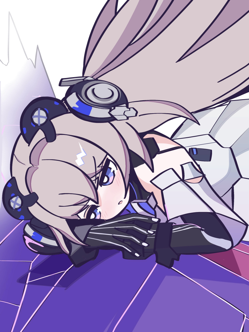 1girl, absurdres, animal_ears, bear_ears, blue_eyes, coat, detached_sleeves, hair_between_eyes