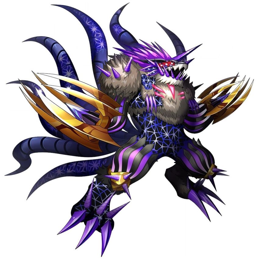 claws, corruption, digimon, digimon_(creature), digimon_new_century, highres, official_art, rasenmon