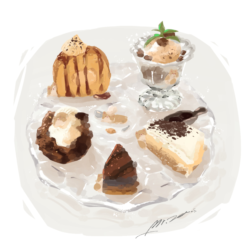 cake, cake_slice, dessert, dog, food, food_focus, ice_cream, no_humans