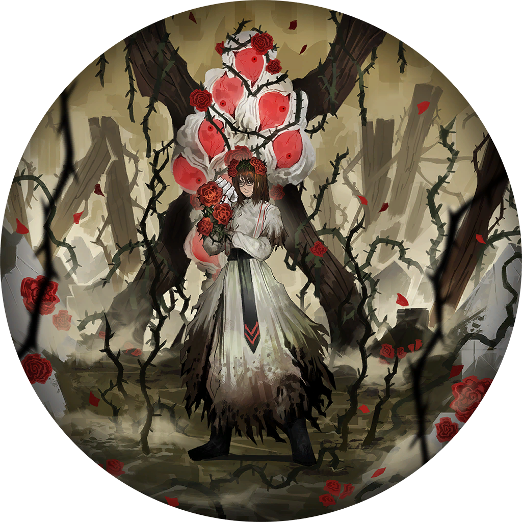 1boy, black_footwear, boots, brown_hair, cross, crown_of_thorns, dress, e.g.o_(project_moon)