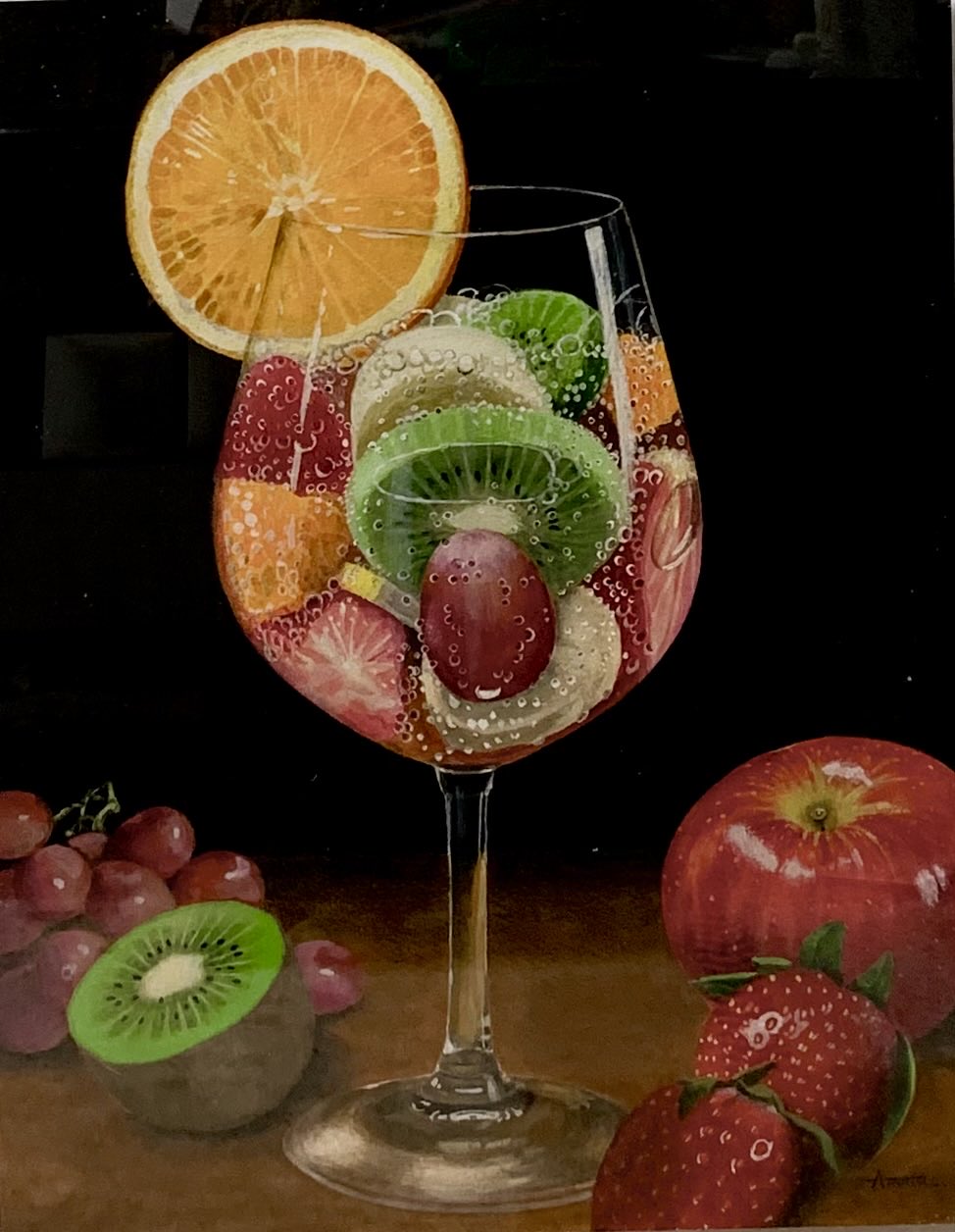 apple, cocktail, cocktail_glass, cup, drinking_glass, food, food_focus, fruit
