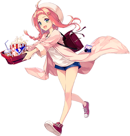 1girl, ahoge, bag, bare_legs, blue_skirt, bride, food, hat