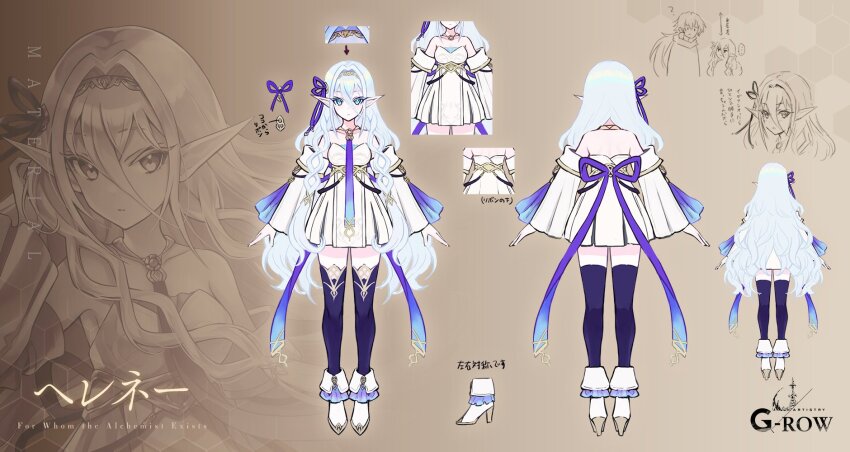 1girl, aqua_hair, bare_shoulders, black_thighhighs, blue_eyes, blue_hair, boots, brown_background