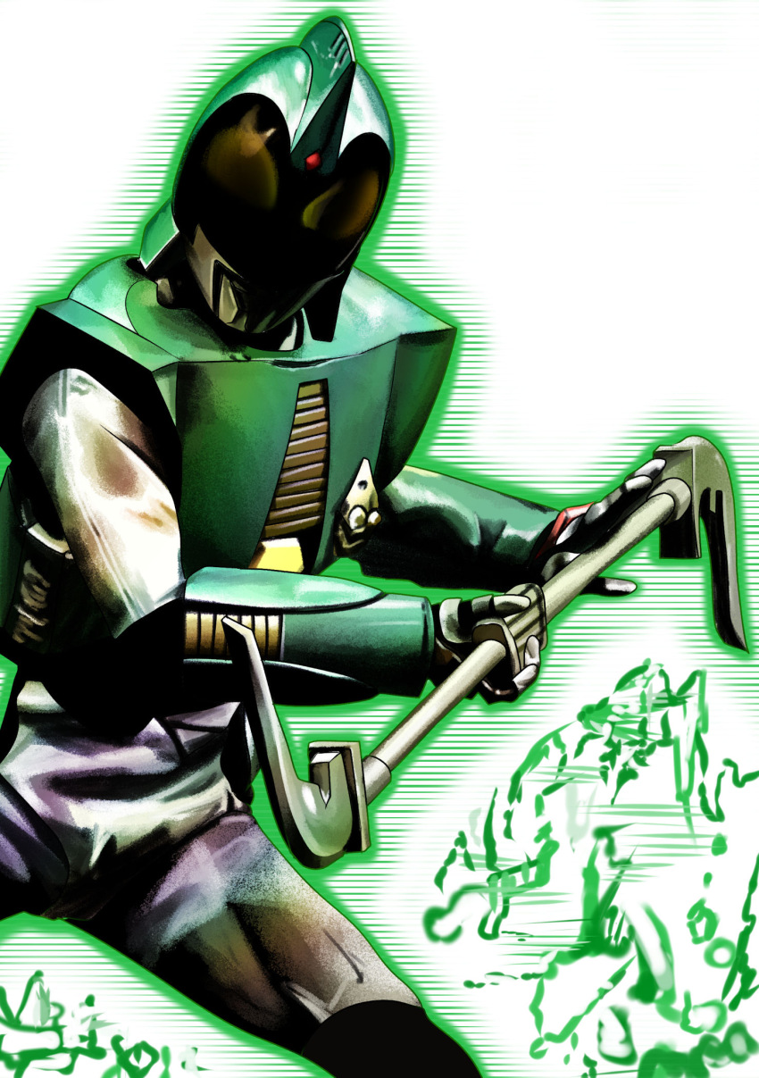 1boy, 4ze_meteor, andro_melos, andro_melos_(series), armor, commentary_request, energy, gloves