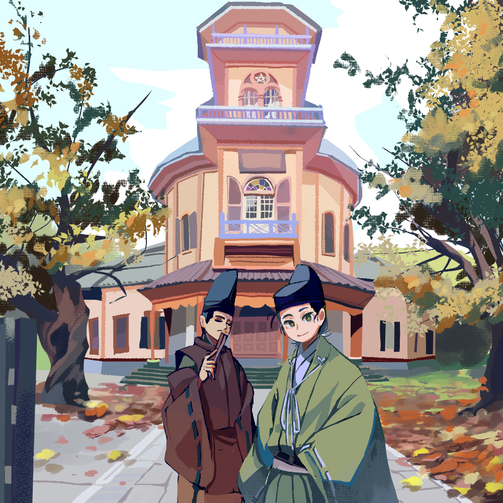 folding_fan, hand_fan, hat, holding, holding_fan, houjou_yoshitoki_(kamakura-dono_no_13-nin)_(young), japanese_clothes, kamakura-dono_no_13-nin