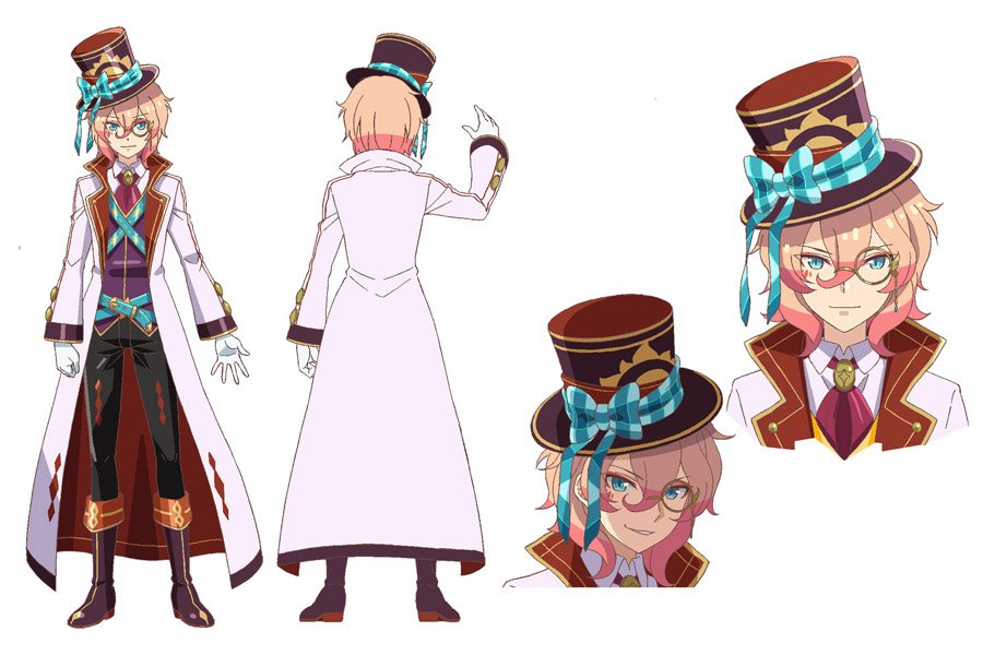 1boy, black_pants, blue_eyes, full_body, gloves, grimms_notes, grimms_notes_the_animation, grin