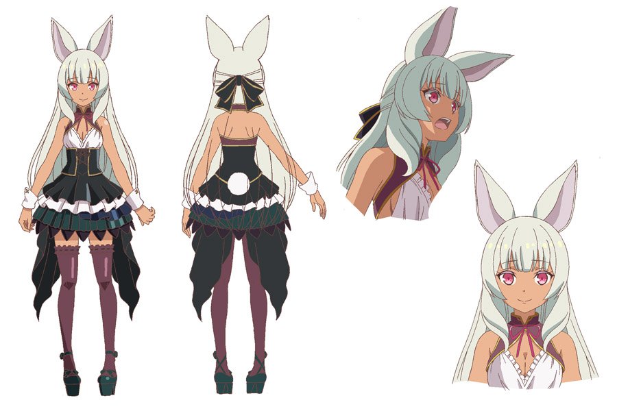 animal_ears, breasts, cleavage, full_body, grimms_notes, grimms_notes_the_animation, high_heels, kawashima_hisashi