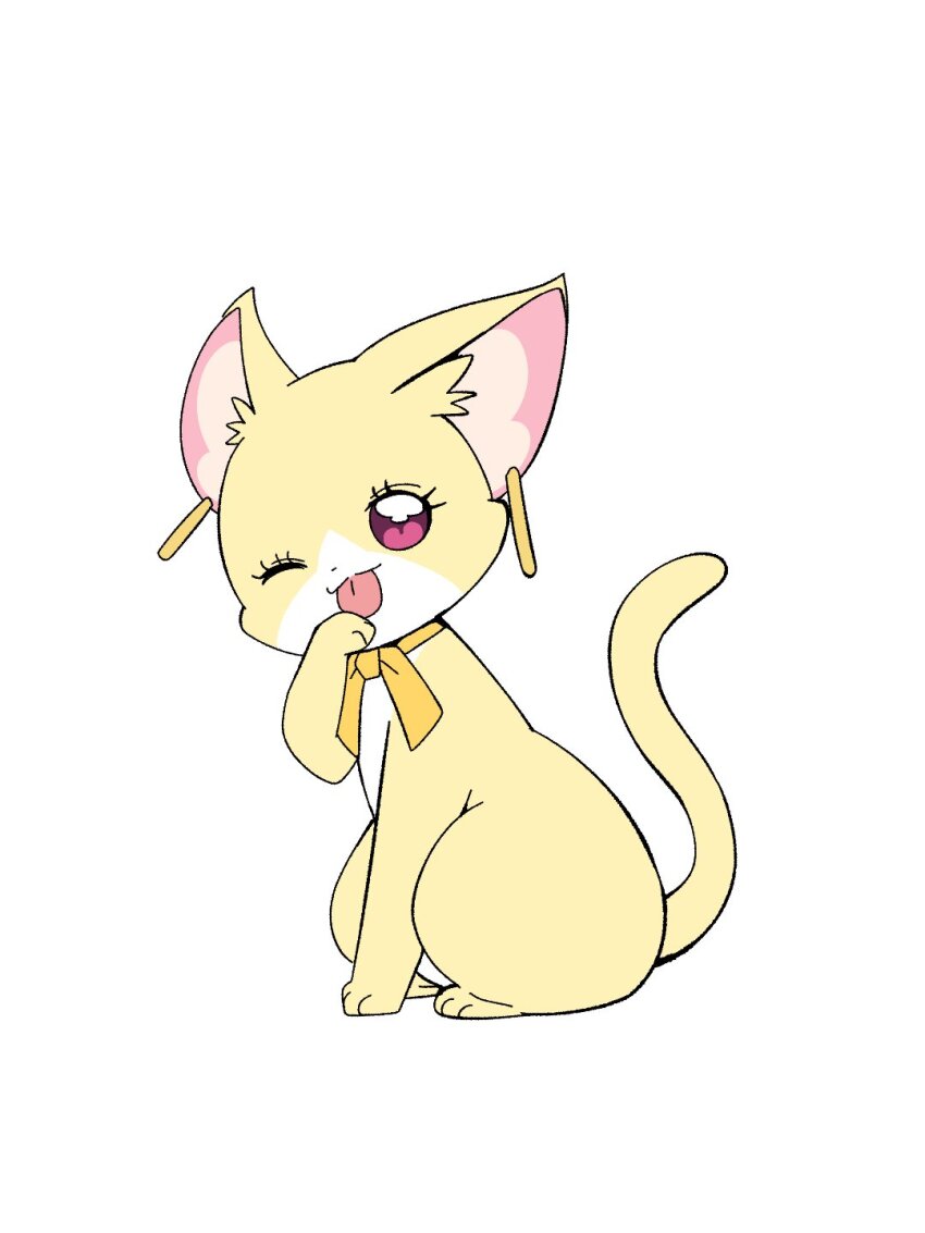 1girl, @est@, animalization, cat, commentary_request, earrings, gold_earrings, highres