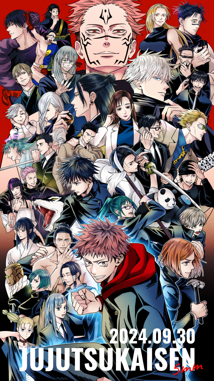 6+boys, 6+girls, black_hair, black_necktie, blonde_hair, blue_shirt, boots, brown_eyes