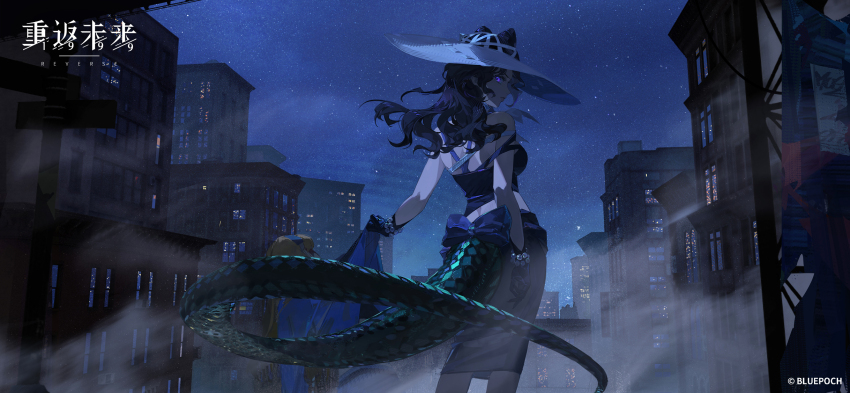 2girls, anjo_nala, bare_shoulders, black_dress, black_gloves, black_hair, blonde_hair, blue_sky