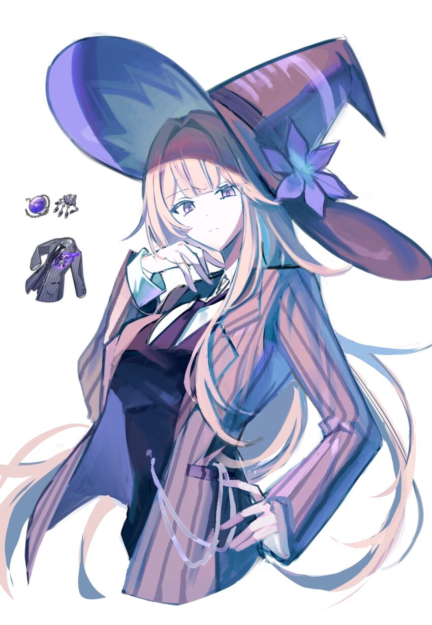 1girl, alternate_costume, dogae, grey_hair, hat, herta_(honkai:_star_rail), highres, honkai:_star_rail