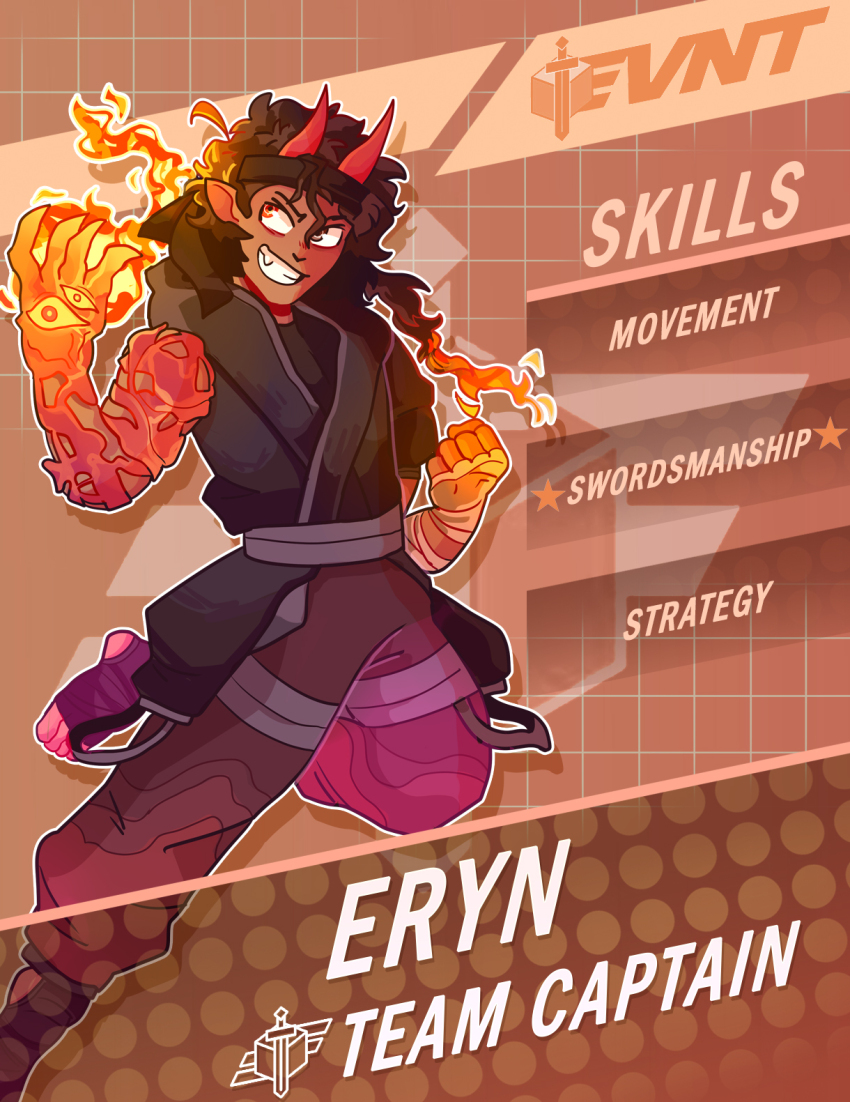 1boy, arm_wrap, black_hair, black_headband, black_kimono, character_name, claws, clenched_hand