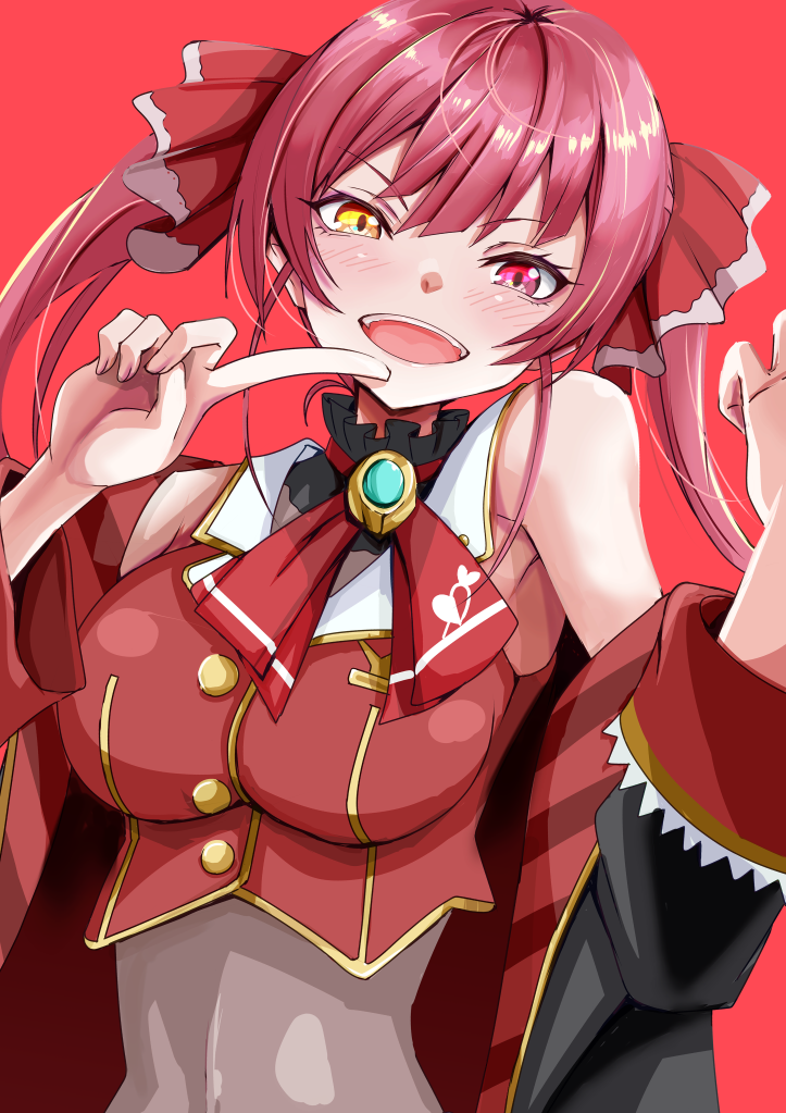 1girl, ascot, black_choker, black_coat, breasts, choker, coat, cropped_jacket