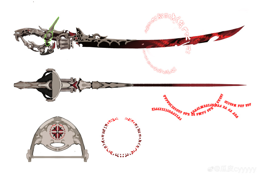 absurdres, reference_sheet, cyyyyy, highres, magic_circle, multiple_views, no_humans, official_art