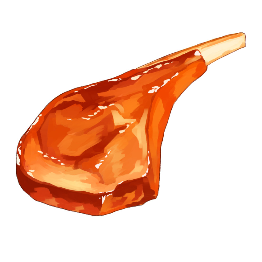 bone, food, food_focus, highres, lamb_chops, meat, original, senya_(user_wnxt8752), simple_background, still_life, transparent_background