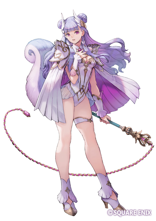 1girl, armor, breasts, cape, cleavage, commentary_request, double_bun, full_body