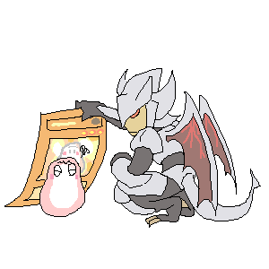 bad_id, bad_pixiv_id, card, chibi, crawls, creature, demon_wings, demonic, duel_monster, evil_hero_dark_gaia, lowres, marshmallon, monster_effect, ocg, pink_theme, red_eyes, simple_background, squatting, tagme, tail, tcg, white_background, wings, yu-gi-oh!, yu-gi-oh!_gx