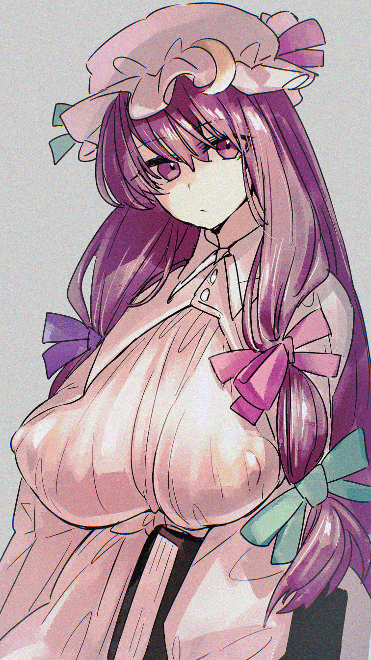 1girl, arms_at_sides, book, bow, breasts, covered_erect_nipples, dress, expressionless