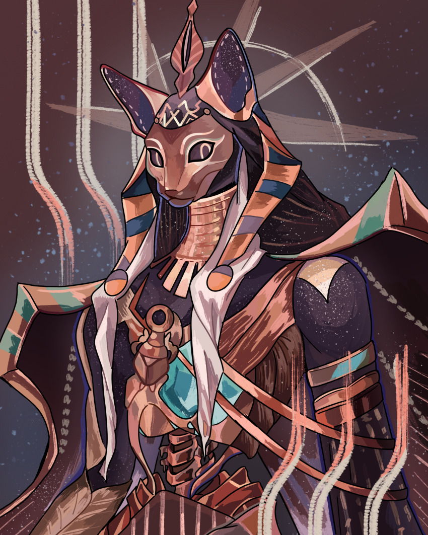 1boy, absurdres, ancient_egyptian, ancient_egyptian_clothes, animal_ears, arknights, cat_boy, cat_ears