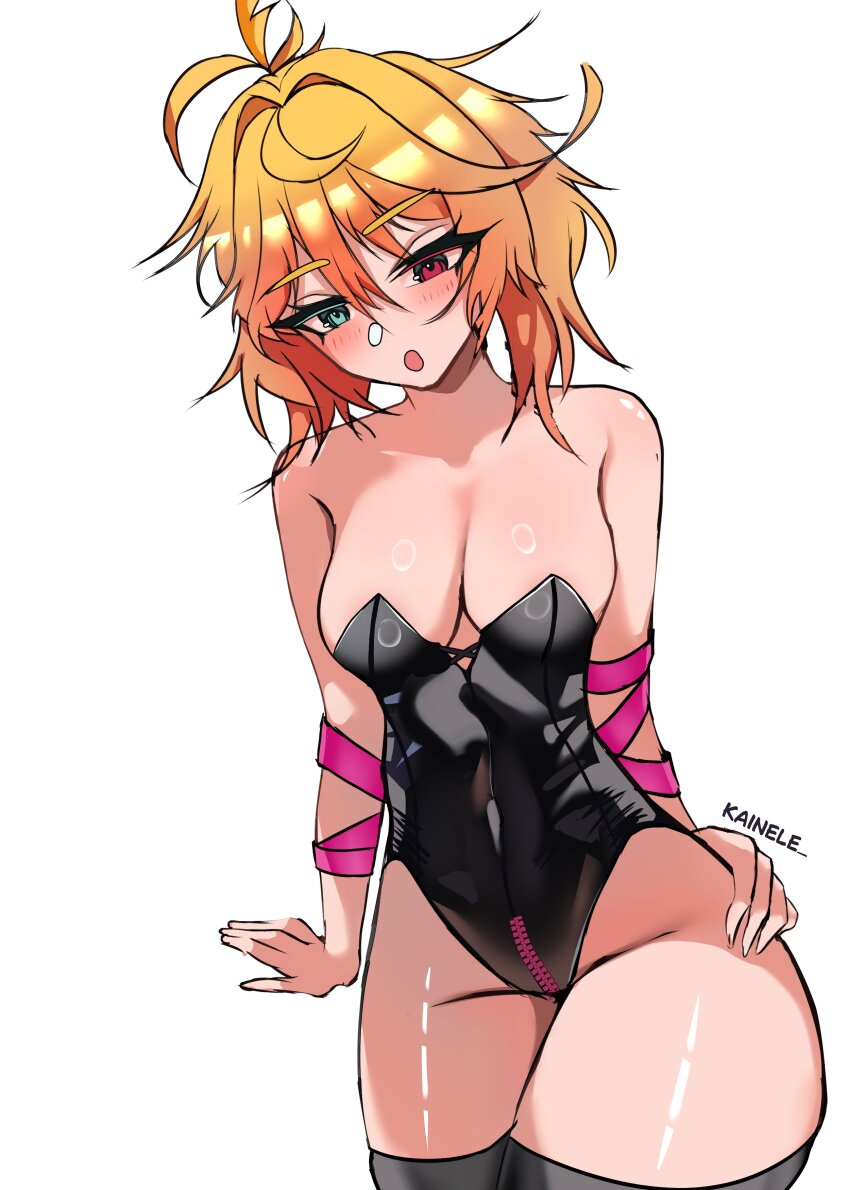 absurdres, bird, dokibird, dokibird_(bounty_hunter), feather_hair, heterochromia, highres, indie_virtual_youtuber