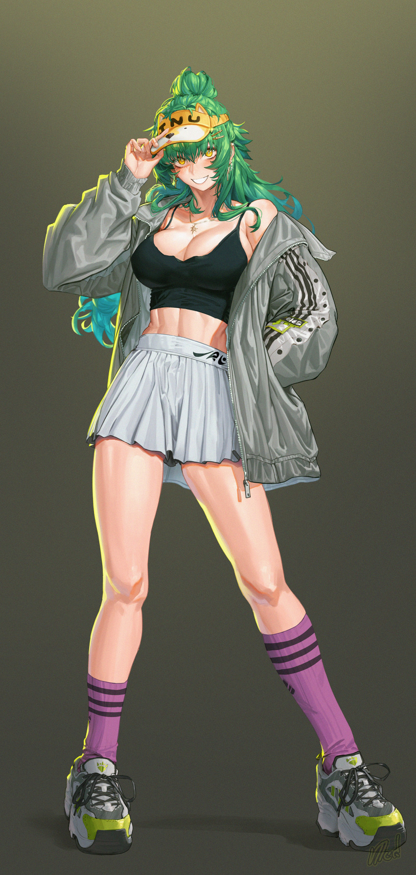 1girl, absurdres, black_camisole, breasts, camisole, cleavage, crop_top, earrings