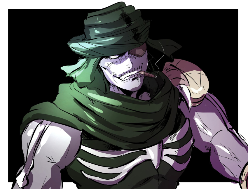 1boy, armor, artist_request, bone_cold, evil_smile, gloves, highres, kinnikuman