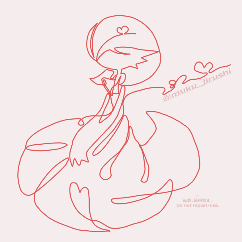 1girl, artist_name, bob_cut, closed_eyes, continuous_line_drawing, female_focus, flat_chest, full_body