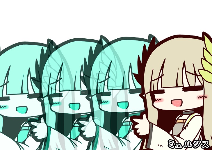 1girl, arknights, black_choker, brown_hair, chibi, choker, closed_eyes, coat