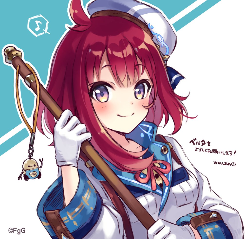 1girl, ahoge, bertha_(ta_ga_tame_no_alchemist), character_name, closed_mouth, coat, gloves, hat