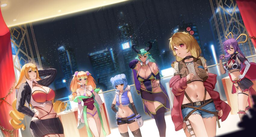 6+girls, :o, absurdres, azura_dulait, cityscape, highres, icey_snowpaws, immy_bisou