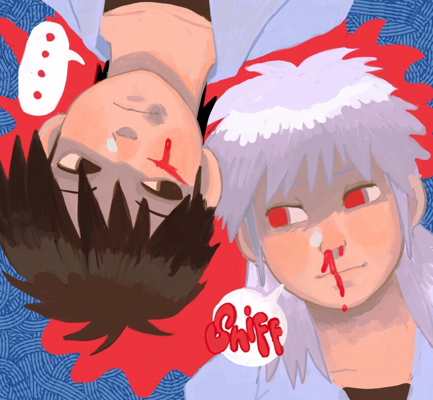 ..., 2boys, absurdres, akagi_kaiji, black_eyes, black_hair, blood, blood_on_face