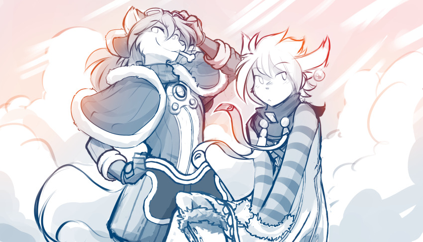 capelet, cloud, cloudy_sky, cosplay, elh_melizee, elh_melizee_(cosplay), fur_trim, furry