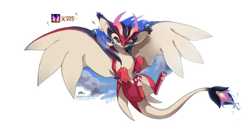 breath_weapon, breathing_fire, commentary_request, dragon, fire, flame-tipped_tail, flying, full_body