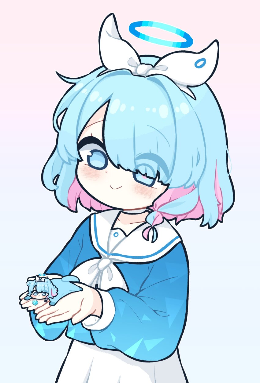 2girls, absurdres, alternate_costume, animal_costume, animal_ears, arona_(blue_archive), blue_archive, blue_eyes