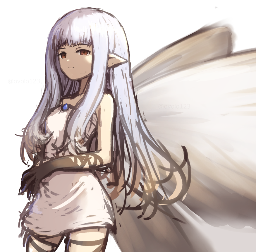 1girl, airy_(bravely_default), bare_shoulders, black_gloves, bravely_default:_flying_fairy, bravely_default_(series), brown_eyes, butterfly_wings