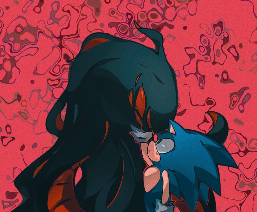 1boy, abstract_background, animal_ears, animal_nose, bad_id, bad_twitter_id, commentary, creature