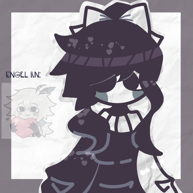 black_hair, blush, bow, couple, engel_(fundamental_paper_education), fundamental_paper_education, heart, jenny_(fpe)