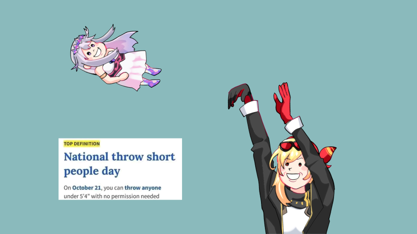 2girls, :d, absurdres, arms_up, blonde_hair, blush_stickers, chest_jewel, chibi